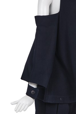 Lot 110 - A John Galliano navy wool ensemble, 'Nancy Cunard' collection, Autumn-Winter 1989-90