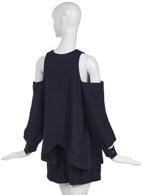 Lot 110 - A John Galliano navy wool ensemble, 'Nancy Cunard' collection, Autumn-Winter 1989-90