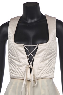 Lot 111 - A John Galliano ivory ensemble, Autumn-Winter, 'Fencing' collection, 1990-91