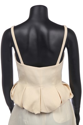 Lot 111 - A John Galliano ivory ensemble, Autumn-Winter, 'Fencing' collection, 1990-91