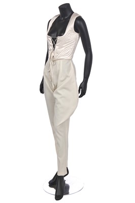 Lot 111 - A John Galliano ivory ensemble, Autumn-Winter, 'Fencing' collection, 1990-91