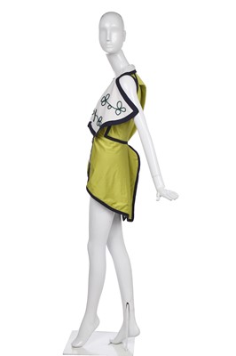 Lot 119 - A John Galliano acid-green lycra/fleece military-inspired waistcoat, 'Honcho Woman' Spring-Summer 1991
