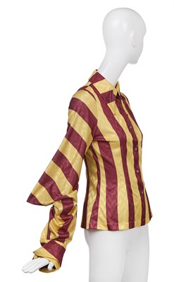 Lot 117 - A John Galliano striped jersey shirt, 'Honcho Woman', Spring-Summer 1991