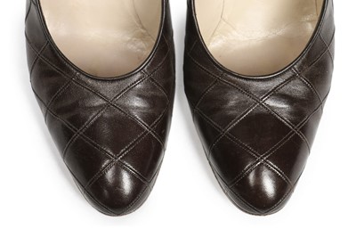 Lot 23 - Four pairs of Chanel leather shoes, probably...