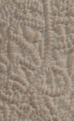 Lot 213 - A gentleman's quilted linen waistcoat, 1730s