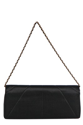 Lot 175 - A Chanel sun-beam quilted black satin evening bag, Spring-Summer 2001