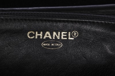 Lot 175 - A Chanel sun-beam quilted black satin evening bag, Spring-Summer 2001