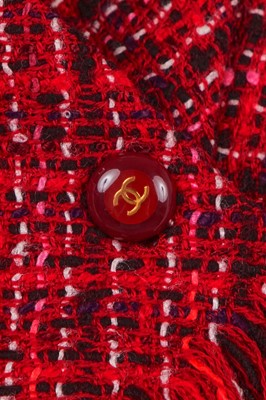 Lot 172 - A Chanel cranberry-red tweed coat, Autumn-Winter 2001-02