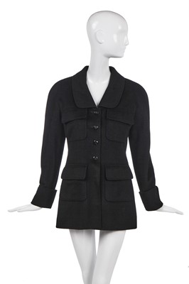 Lot 159 - A Chanel ink-black fine cashmere jacket, Autumn-Winter 1998-99