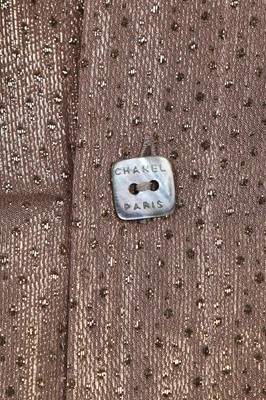 Lot 166 - A Chanel pale pink and gold lamé ensemble, Cruise, 2000