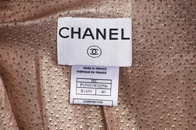 Lot 166 - A Chanel pale pink and gold lamé ensemble, Cruise, 2000