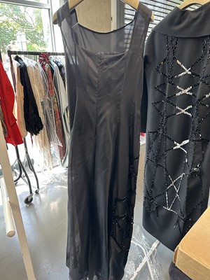 Lot 190 - An Alberta Ferretti beaded black evening ensemble, circa 1998