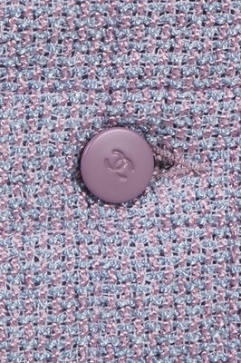 Lot 160 - A Chanel quilted baby-pink and blue cotton-tweed ensemble, Spring-Summer 2000