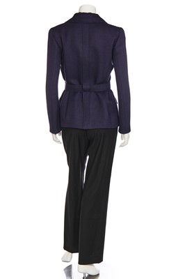 Lot 6 - A Chanel ink-blue cashmere suit, Autumn-Winter 2000-01