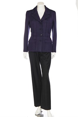 Lot 6 - A Chanel ink-blue cashmere suit, Autumn-Winter 2000-01