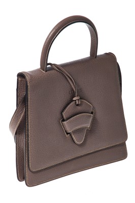 Lot 59 - A Loewe Barcelona bag in lavender-grey leather, 1990s