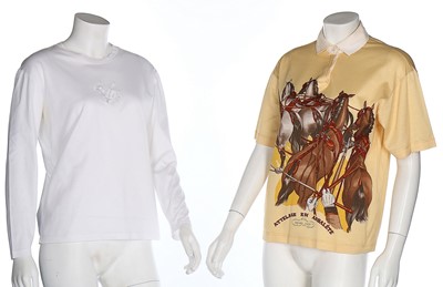Lot 26 - An Hermès 'Brides de Gala' printed silk jacket,...
