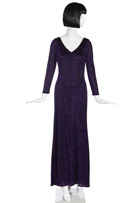 Lot 102 - Mystic Meg's bespoke Isabell Kristensen royal-purple sleeved-cloak, circa 1995