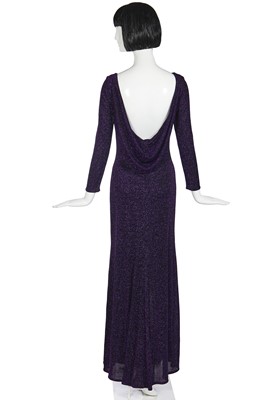 Lot 102 - Mystic Meg's bespoke Isabell Kristensen royal-purple sleeved-cloak, circa 1995