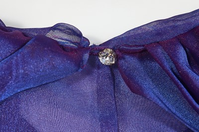 Lot 102 - Mystic Meg's bespoke Isabell Kristensen royal-purple sleeved-cloak, circa 1995