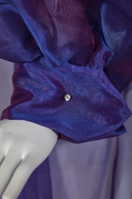 Lot 102 - Mystic Meg's bespoke Isabell Kristensen royal-purple sleeved-cloak, circa 1995