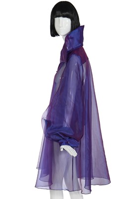 Lot 102 - Mystic Meg's bespoke Isabell Kristensen royal-purple sleeved-cloak, circa 1995