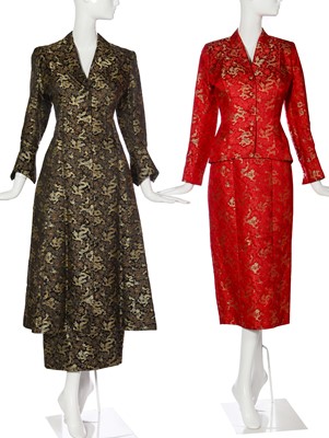 Lot 96 - Mystic Meg's bespoke Isabell Kristensen red satin gown, circa 1995