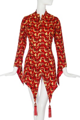 Lot 96 - Mystic Meg's bespoke Isabell Kristensen red satin gown, circa 1995