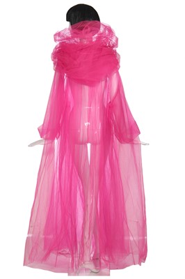 Lot 105 - Mystic Meg's bespoke Isabelle Kristensen Barbie-pink tulle sleeved-cloak, circa 1995
