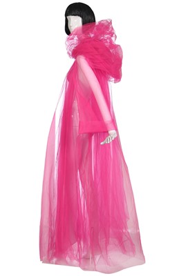 Lot 105 - Mystic Meg's bespoke Isabelle Kristensen Barbie-pink tulle sleeved-cloak, circa 1995