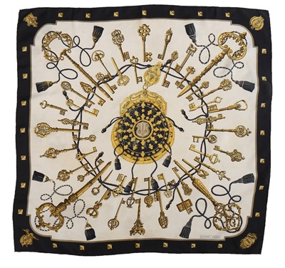 Lot 27 - Four Hermès printed silk scarves, 1980s-90s,...