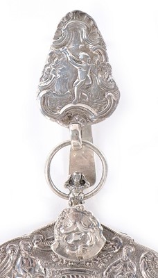 Lot 93 - A beaded purse with ornate continental silver...