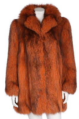 Lot 28 - A Dior orange fox fur coat, probably 1980s,...