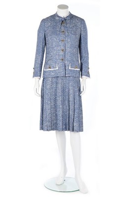Lot 245 - A Chanel couture printed wool ensemble, Spring-...