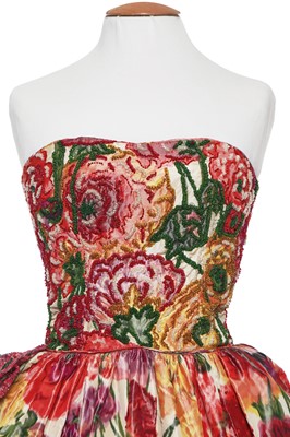 Lot 69 - A beaded taffeta ball gown attributed to Jacques Heim, late 1950s, used in the film 'Evita' 1996