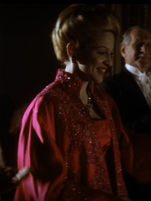 Lot 64 - Madonna's pink satin evening coat worn in the role of Eva Peron, for the film 'Evita', 1996