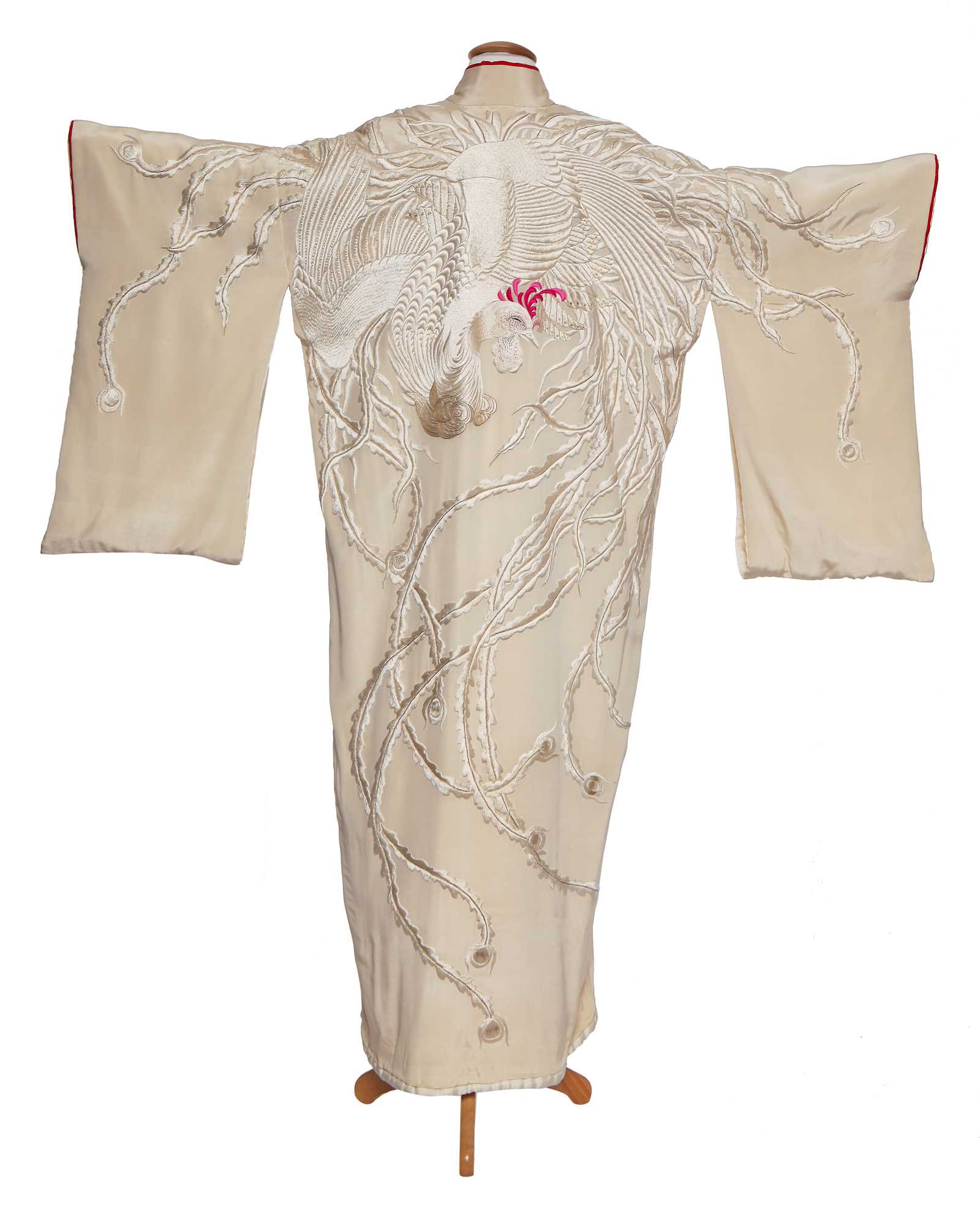 Lot 34 - Emma Hall's embroidered kimono, Japanese, 1910-20, worn in the role of Sylvia Tietjens in the TV series 'Parade's End', 2012