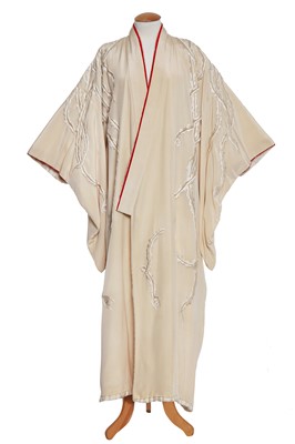 Lot 34 - Emma Hall's embroidered kimono, Japanese, 1910-20, worn in the role of Sylvia Tietjens in the TV series 'Parade's End', 2012