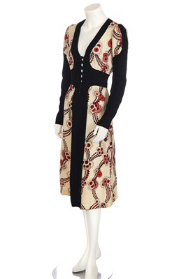 Lot 339 - An Ossie Clark/Celia Birtwell for Radley 'Mystic Daisy' printed moss crêpe dress, circa 1970