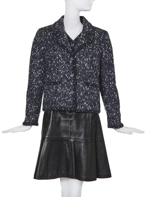 Lot 3 - A Chanel speckled wool jacket and matching waistcoat, Autumn-Winter 2001-02