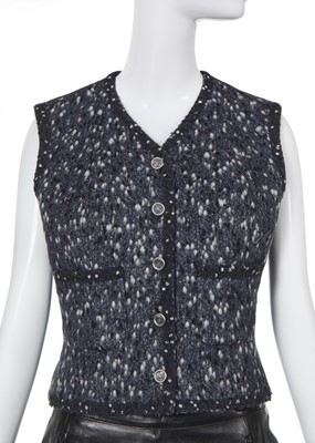 Lot 3 - A Chanel speckled wool jacket and matching waistcoat, Autumn-Winter 2001-02