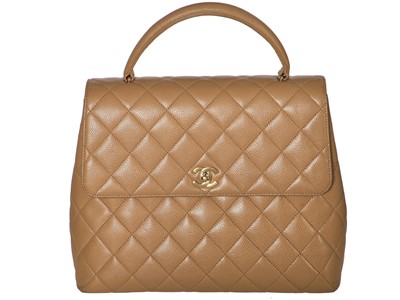 Lot 7 - A Chanel caramel caviar leather Kelly bag, 2000-2002