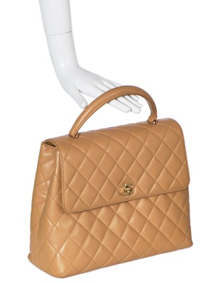 Lot 7 - A Chanel caramel caviar leather Kelly bag, 2000-2002