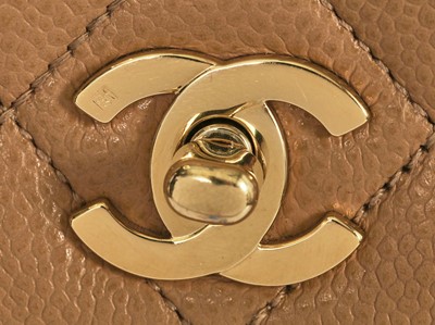 Lot 7 - A Chanel caramel caviar leather Kelly bag, 2000-2002