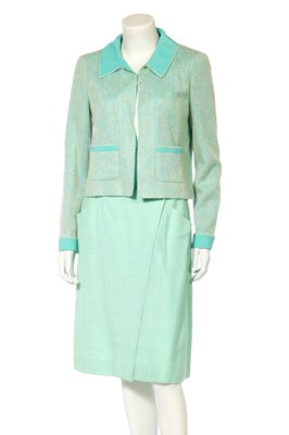 Lot 33 - A Chanel silk and mohair jacket woven in pastel shades, Cruise collection 2001