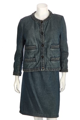 Lot 38 - Two Chanel washed-denim ensembles, 2001-2002
