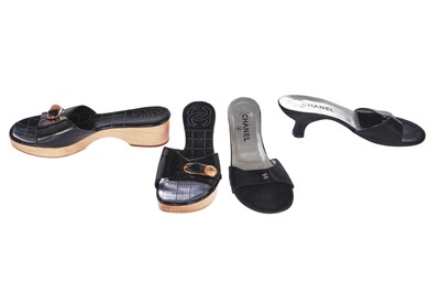 Lot 49 - Four pairs of Chanel shoes, early 2000s