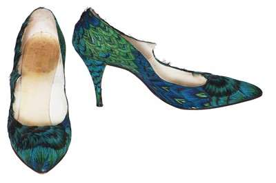 Lot 112 - A rare pair of Roger Vivier for Christian Dior stiletto heeled shoes, 1957