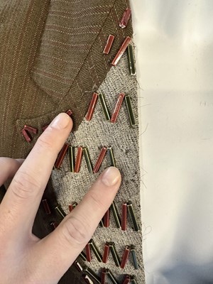 Lot 241 - Nick Egan's Westwood/McLaren bespoke suit, 'Nostalgia of Mud' (Buffalo) collection, Autumn-Winter 1982-83
