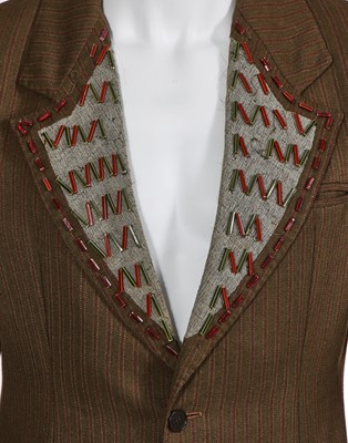 Lot 241 - Nick Egan's Westwood/McLaren bespoke suit, 'Nostalgia of Mud' (Buffalo) collection, Autumn-Winter 1982-83